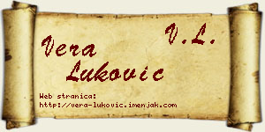 Vera Luković vizit kartica
